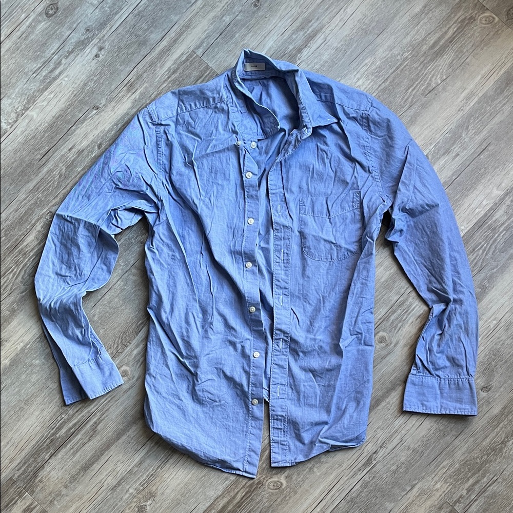 J. Crew Secret Wash Blue Button-Up Shirt